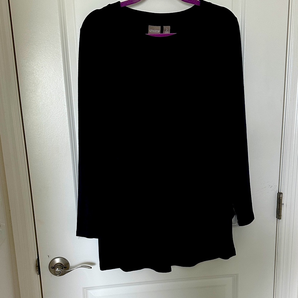 Chicos navy long sleeve with pockets